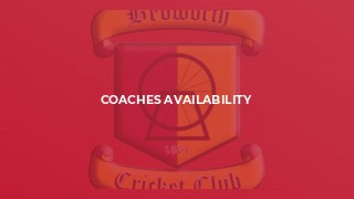 Coaches Availability