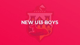 New U13 Boys